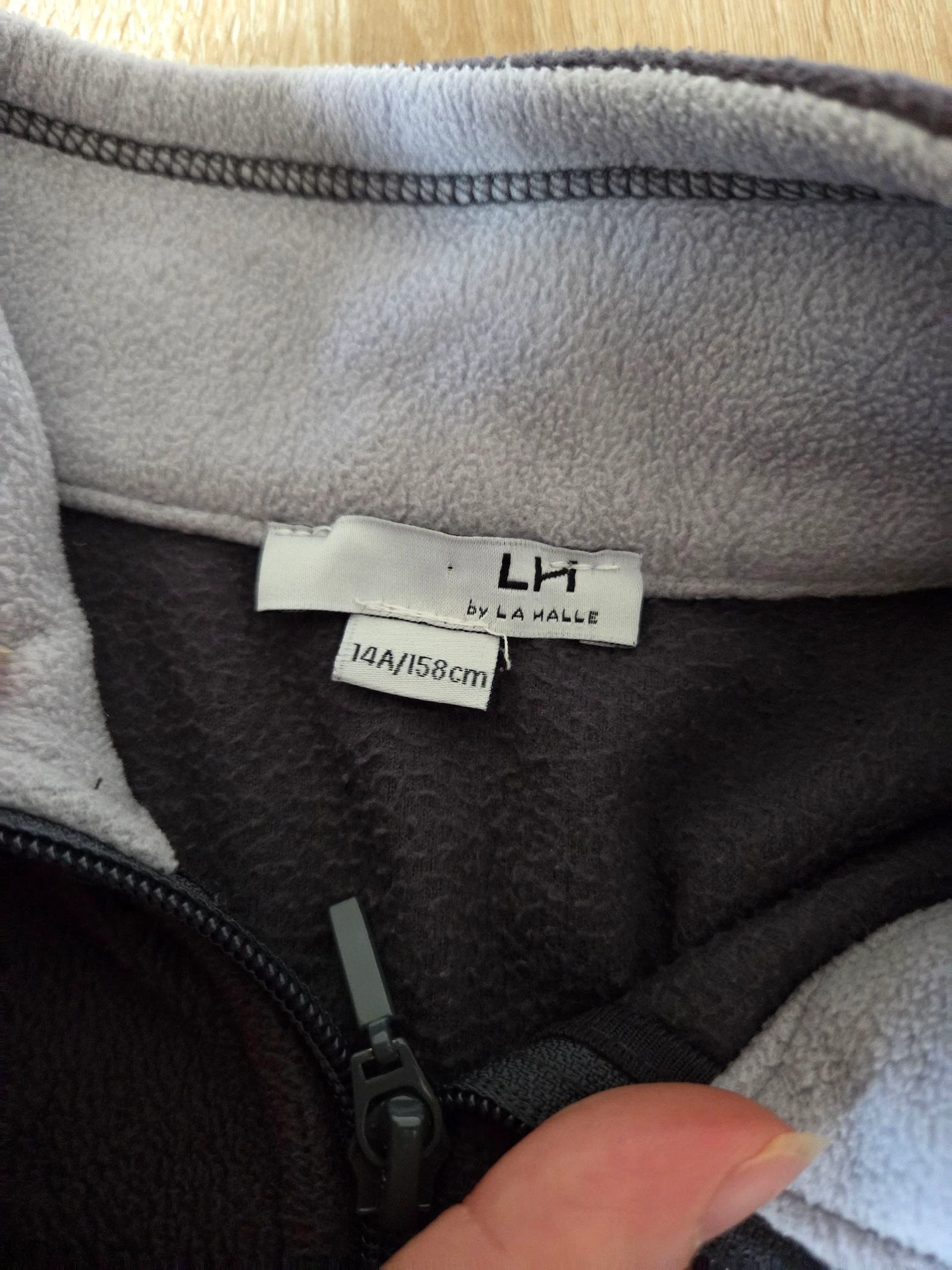 Donkergrijze fleecejas maat 14 jaar 158 cm LH by la halle – photo 4